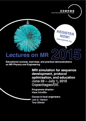 ESMRMB course on MRI Simulation in Copenhagen late June, 2015